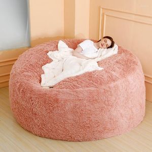 Fodere per sedia Lazy Sofa Bean Bag Copertura in pelliccia artificiale Capelli lunghi