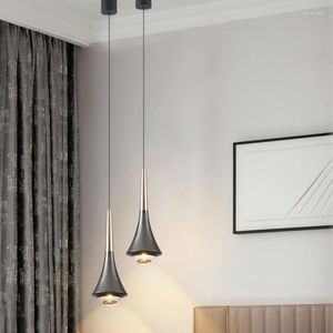 Lâmpadas pendentes Quarto principal de luxo LED SPOTLET CORD CANDELIER LONA LINHA LONA LINHA MODERNA