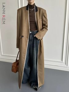 Женские куртки LANMREM, высококачественный Тренч с кисточками для женщин, двубортный, с длинными рукавами, темпераментная ветровка, женская верхняя одежда 2023 231114