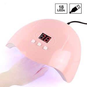 Asciuga Unghie 36W Lampada UV LED Asciuga Unghie Macchina Portatile Cavo USB Uso Domestico Luce UV Gel Vernice Curer 12 Led Lampada Nail Art Manicure Tool 230414