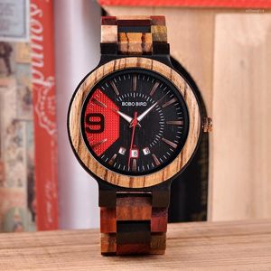 Armbandsur Bird V-Q13 Luxury Wood Watches Men Quartz Show Datumklocka Kvalitet Kinesiska produkter Drop Ship Relogio Masculinowristwatches kommer