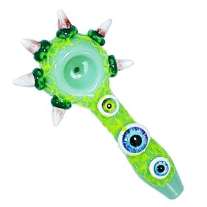 New high-end luminous eyeball pipe, specially designed for colored mushroom glass pipe and cut tobacco pdd