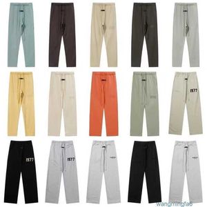 Tasarımcı Erkekler Ess Sonbahar Kış ABD 3m Yansıtıcı Kırmıkıcı Matcha Yeşil Kahve Kahverengi Çizme Sweatpants Kadın Jogger Pants 5QBJ