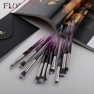 Makeup Tools Fld 10 5st Eye Brush Mini Diamond Set Shadow Lip Brow ES Högkvalitativt Liner 230413