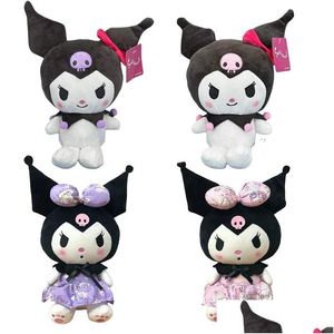 FILME TV PLUSH Toy Cartoon 25cm Kuromi Toys Doll Lolita Princess Dress Melody Cute Little Devil Ragdoll Drop Delivery Gifts Coisas