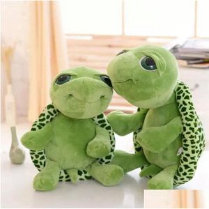 Gefüllte Plüschtiere Großhandel 20Cm Super Green Big Eyes Schildkröte Schildkröte Tier Kinder Baby Geburtstag Weihnachten Spielzeug Geschenk Drop Delive Dhtgz