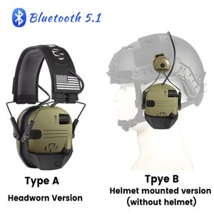 Taktisk hörlur Bluetooth 51 Antinoise Shooting Headset Electronic Earmuffs Hunting Hearing Protection DSFAQWAED 231113