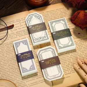 Journamm 60pcs/pack Vintage Lace Memo Pads Decor Stationery School Supplies Collage Junk Journal DIY Scrapbooking Notes Paper