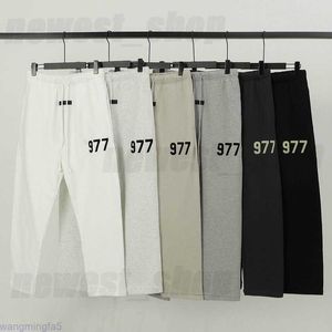 C9QN Erkekler Tasarımcı Sokak Giyim Pantolon Klasik 1977 Mektup Baskı Gevşek Çizme Büyük Boy Altı Sokak Sweatpants Joggers Hip Hop