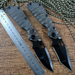 Knife Steel Texture Folding Tactical D2 High Stonewashed Y-Start Black Speed ​​TC4 Flame SMF Handle Outdoor Survival Strider LMLDB