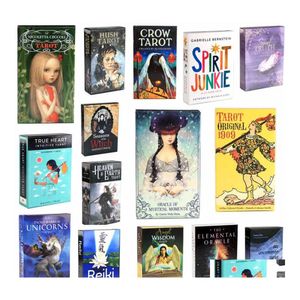 Grußkarten 78Card Occt Tarot Oracle Divination Chess And Card Game Verschiedene Arten von Tarotkarten Auswahl Drop Delivery Home Gar Dhxh4