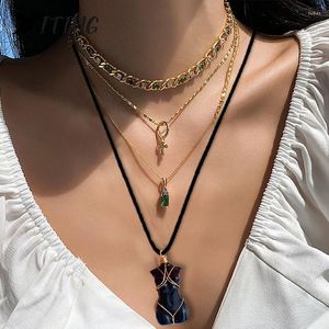 Charms 1Pc Natural Crystal Pendant Women's Body Model Necklace Sexy Gem Jewelry Sweater Chain Energy Rose Quartz Gift