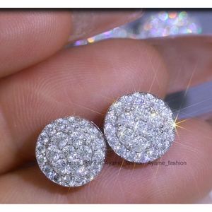 Orecchini in vero oro stile Diamond Tester Gioielli S925 Orecchini Gioielli Hip Hop Orecchino VVS Moissanite di alta qualità