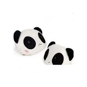 Seat Cushions The Factory Direct Selling Cute Panda Plush Headrest Car Supplies Jushi 2Pcsis1Set Drop Delivery Mobiles Motorcycles I Dhx7O