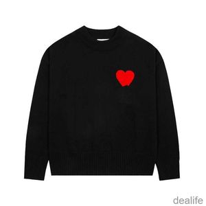 Amis Am i Paris Designer Sweater Amiswater Jumper Hoodie Winter Thick Sweatshirt Jacquard A-word Red Love Heart Pullover Men Women Amiparis Ymdt