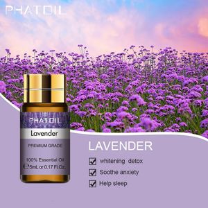 Doft fatoil 5 ml lavendel eterisk olja för parfymljus som gör spa massage luftfuktare bad jasmine eukalyptus vanilj pepparmynta 231113