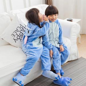 Pijamalar çocuk mavi dikiş cosplay kigurumi onesies çocuk karikatür anime tulum kostümü kız çocuk hayvan kılık değiştirme pijamaları 231113