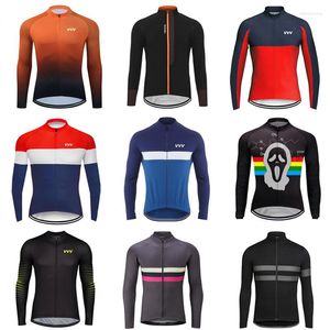 Jackets de corrida ao ar livre Man Long Cycling Jersey Jacket Pro MTB Bicycle Cirl