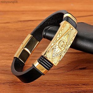 Beaded XQNI Genuine Leather Bracelet Color Easy Hook Totem/Geometric/Scorpion Pattern Luxury Jewelry For Birthday Blessing GiftL231114