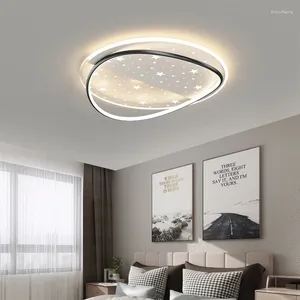 Deckenleuchten LED-Lampen Esszimmer Kreative Dimmbeleuchtung Wohnzimmer Schlafzimmer Leuchte Moderne minimalistische Heimdekoration Schwarz