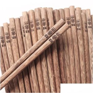 Chopsticks Ny ankomst Kreativ personliga fördelar och gåvor Anpassad gravering Wenge Wood Custom LOGO LX0804 DROP DELIVE DHEO5