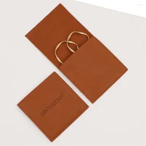 Мешочки для ювелирных изделий MOQ 8x8 см Низкая сумка на заказ Оптовая упаковка Серьги Кольцо Кронштейн Микрофибра