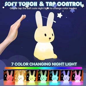 Table Lamps LED Night light Rabbit Touch lamp Cute Animal Light Bedroom Decor Gift for Kid Baby Child Table Lamp Home Decor R231114