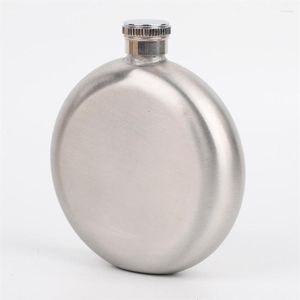 Hip Flasks Portable Wine Bottle Stainless Steel 5oz Round Metal Pot Pocket Flagon Outdoor Camping