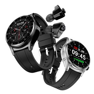 Orologio da polso auricolari braccialetti intelligenti 2 in 1 auricolare smart auricolare wireless a pressione ariattica chiamata bluetooth call bluetooth ip67 Android fitness tracker orologi digitali