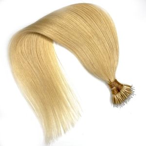 Brasilianskt hår 613 Silkeslen Straight Wavy Nano Hair Extensions 50g/Lot Bästsäljande Raw Virgin Peruvian Malaysian Indian 100% Remy Human Hair Weaves