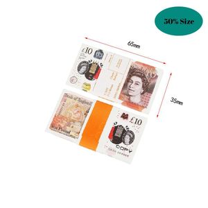 Новинка игры Prop Money Copy Game UK Founds GBP Bank 10 50 50 заметок фильмы играет фальшивый казино PO Boot Drop Delive Toys подарки gag dhoc9