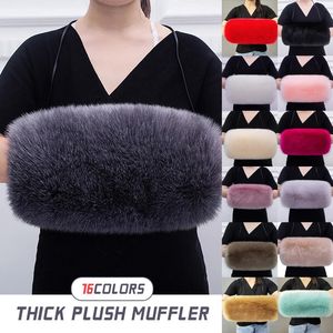 Five Fingers Glove Winter Muff Fluffy Hand Warmer Thicken Faux Fur Warm Gloves Soft Mittens Sleeve 231114