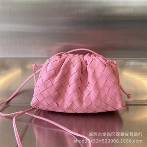 b venetasbottegas Borsa originale intrecciata Borsa nuvola 2023 Pelle di pecora Pelle di cervo Gnocco fatto a mano Singola spalla Croce obliqua Donna