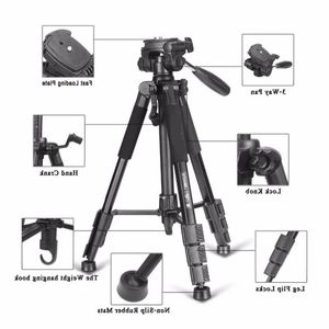 Freeshipping tripé profissional portátil de viagem alumínio câmera tripé acessórios suporte com cabeça panela para canon dslr câmera nvkxr