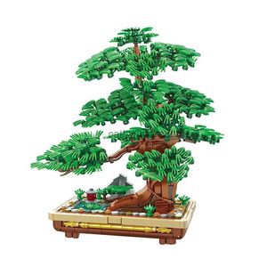 Pojazdo zabawki MOC kreatywne pomysły ekspertów miasto Pine Goting gość drzewa bonsai rośliny doniczkowe modelowe bloki konstrukcyjne cegieł zabawki dla dzieci