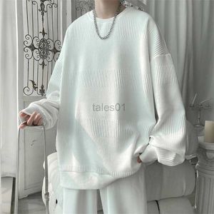 Men's Hoodies Sweatshirts 2023 Hoodies Jacquard Sweatshirt Mens White Pullover Streetwear Casual Fashion Clothes Mens Oversized Korean Harajuku T Shirt zln231114