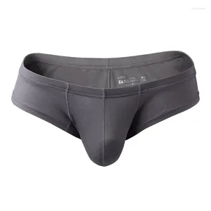 Cuecas masculinas cor sólida modal briefs moda u pênis bolsa sexy calcinha masculina respirável confortável juventude cuecas