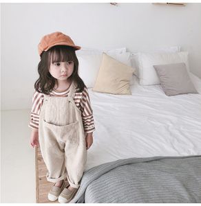 Overalls Allgleiches Cord Baby Lätzchen Hosenträger Frühlingshose Niedliche Overalls Lässige Kinderhose Mädchen Lose Koreanisch 230414