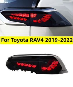 Bilens bakljus för Toyota Rav4 20 19-20 22 TAILLIGHT MONTERING LED DRAGON SCALE Running Light Turn Signal Indicator Light