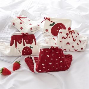 Kadın Panties 5pcs/Set Pamuk Panties Kadınlar KIZ KIZ GÜNEYLERİ KISA YAPILAR artı Boyut Sevimli Yumuşak Kısa Pantys Seksi Çamaşırı Kadın Bayanlar 230414