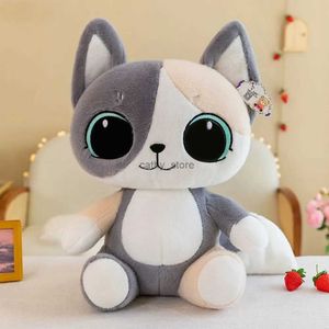 Pluszowe lalki 23/30 cm Linglong Cat Doll Pluszowa zabawka Cute Big Eyed Cat Doll Pillow Tkanin Doll Birthday Diftl231114