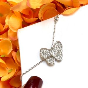 Four Leaf Clover Necklace Natural Shell Gemstone 925女性用シルバーデザイナー