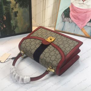 5A+ Marka Tasarımcısı Totes Kadın Moda Lüks Epilogu En Kalite Çanta Kare Retro Şekl Klasik Çizgili Dokunma Şekli Çanta Boyutu 25*17.5*7cm