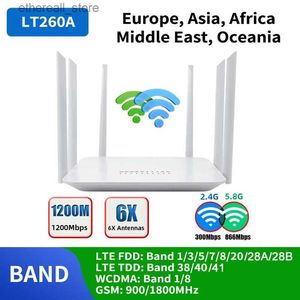 Routrar 1200 Mbps trådlöst 3G 4G WiFi -router med SIM -kort slot America Europe Asia Africa Unlocked PC Office Computers Networking LT260A Q231114