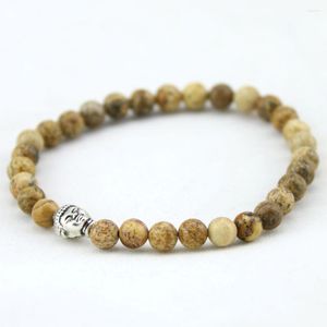 Charm Bracelets 6mm Beads Stone Buddha For Women And Men Customizable