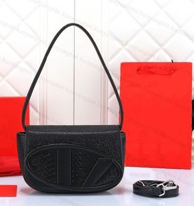 Luksurys umiera designerka torebka torebka na ramię srebrna torebka torebka mała skórzana klapa hobo kobiety crossbody czarne