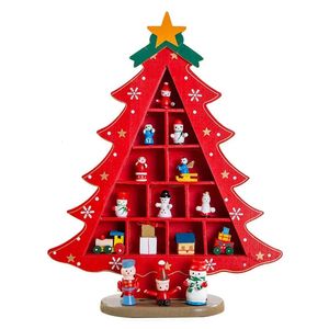 Juldekorationer Juldekorationer Creative Wood Christmas Tree Diy Window Shop Mall Despop Display Props Ornament Holiday Gifts 231113