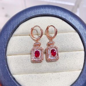 Dangle EarringsデザイナーRuby Stud Silver 925女性のジュエリー女性美学無料配達