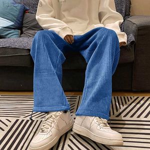 Męskie spodnie Y2K Man Casual Prosty Spodnie Kobieta Joggers Ubrania Corduroy Streetwear Ogabersa Spodnie Man Koreańskie spodnie streetwearowe dla mężczyzn W0414