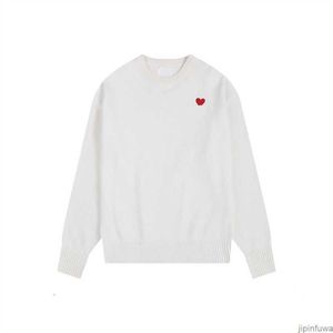 Designer Amiparis Amis Moletom Paris AM I Sweater Big Coeur Love Heart Jacquard Crew Neck Suor EUA Reino Unido Streetwear Casual Hoody Pequeno Logotipo PEFE